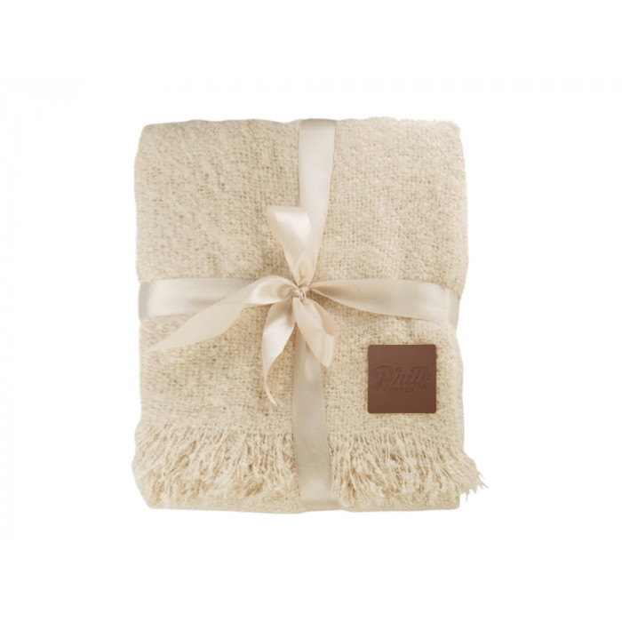 Плед акриловый Mohair, бежевый