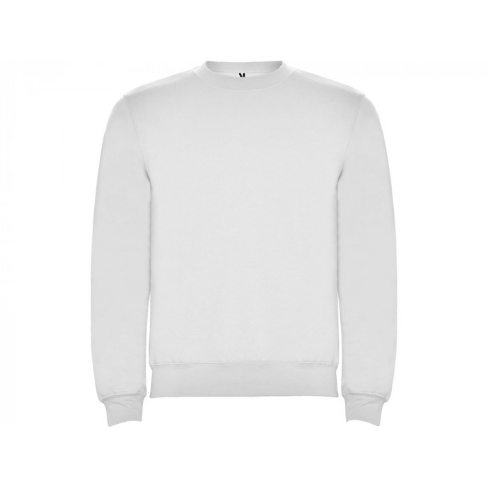 Свитшот с начесом Clasica унисекс, белый