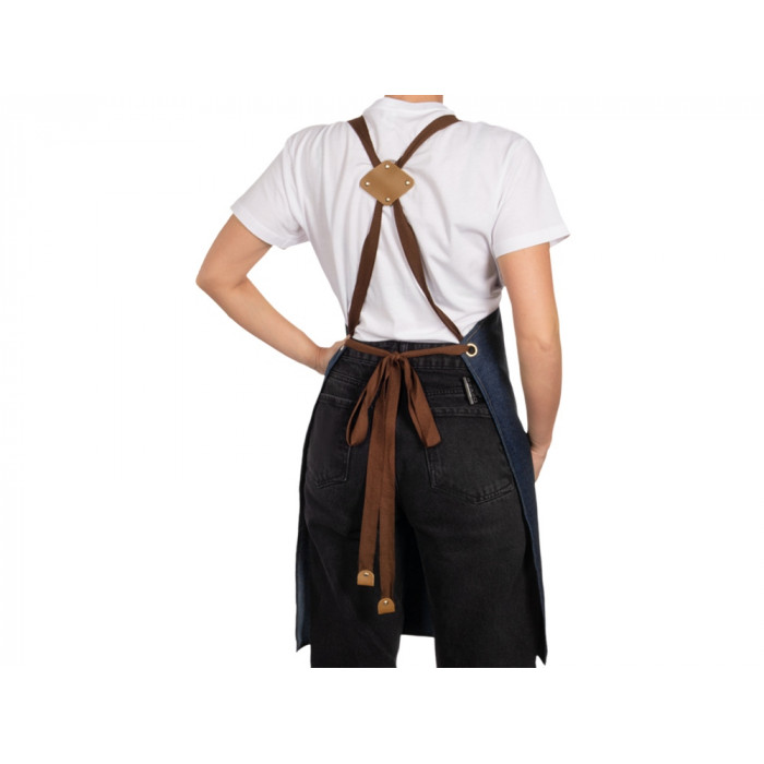 Джинсовый фартук с карманами Fry, синий