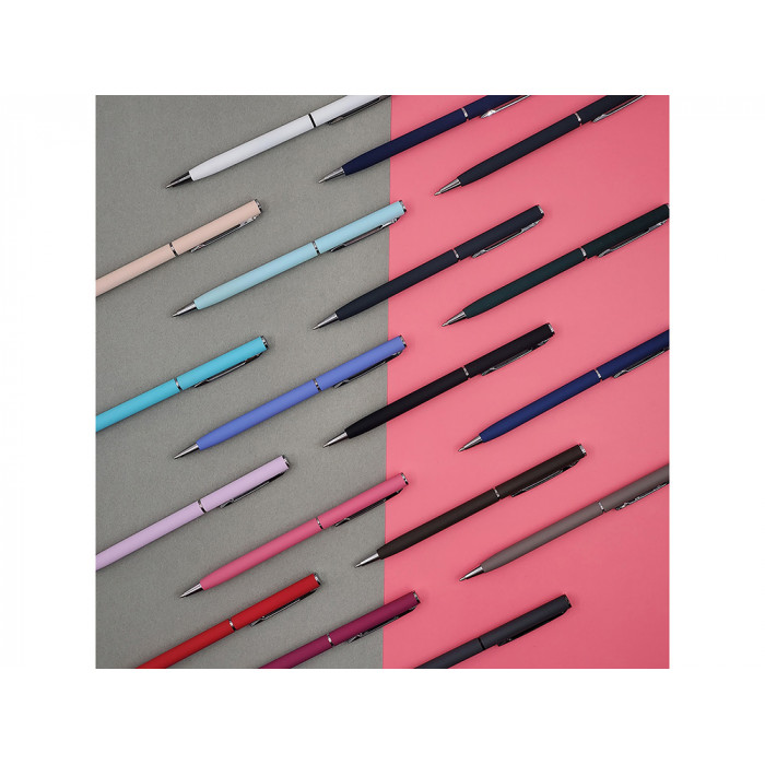 Ручка шариковая автоматическая BrunoVisconti® PALERMO цвет корпуса бордовый, soft-touch, 0.7 мм