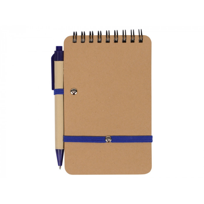 Набор канцелярский с блокнотом и ручкой Masai, 70 л. нелинованных, синий