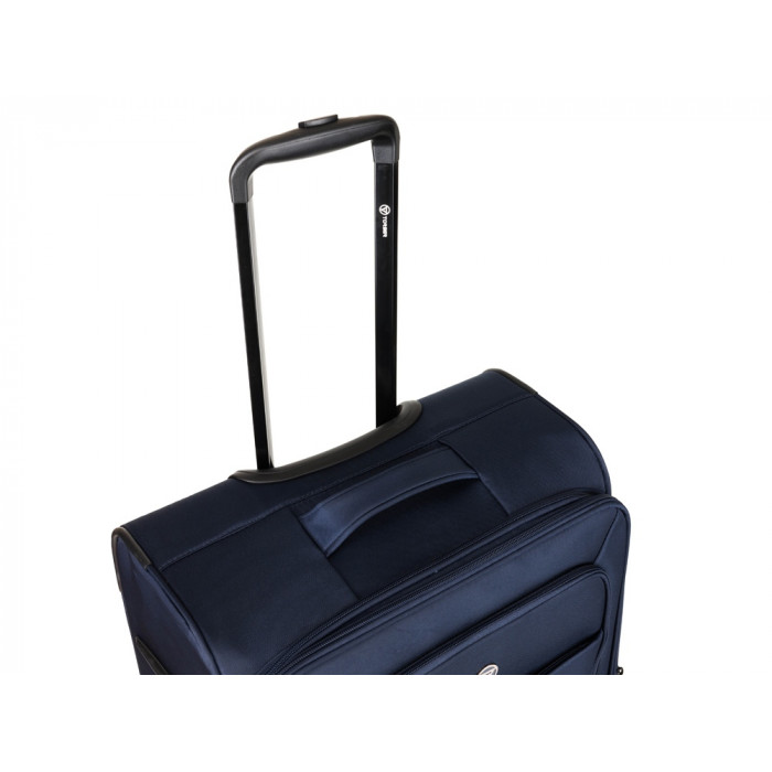 Чемодан TORBER Brosno, синий, нейлон 600D, 48 х 30 х 78 см, 85 л