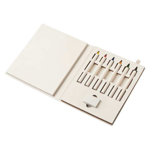 Набор цветных карандашей и листочков для рисования из молочной бумаги Artify, молочный