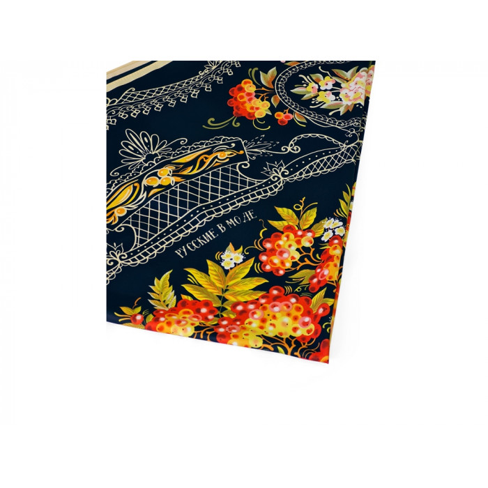 Платок Тагильский поднос, черный