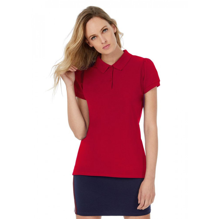Рубашка поло женская Heavymill красная, размер XXL