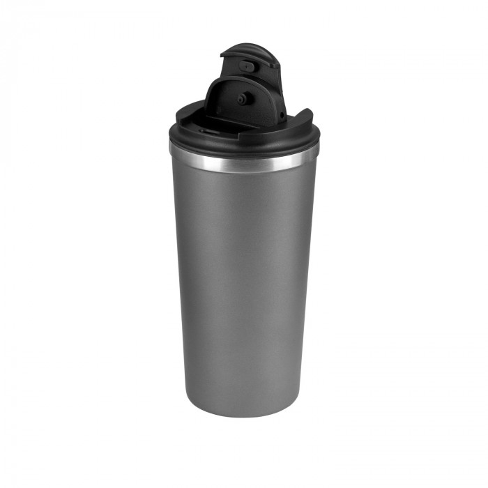 Термокружка вакуумная Palermo, серая, матовая поверхность