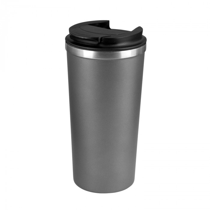 Термокружка вакуумная Palermo, серая, матовая поверхность