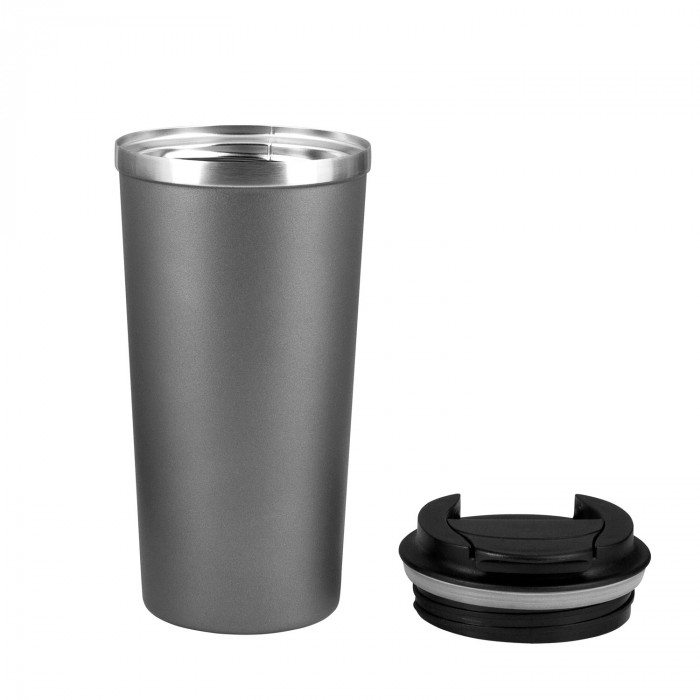 Термокружка вакуумная Palermo, серая, матовая поверхность