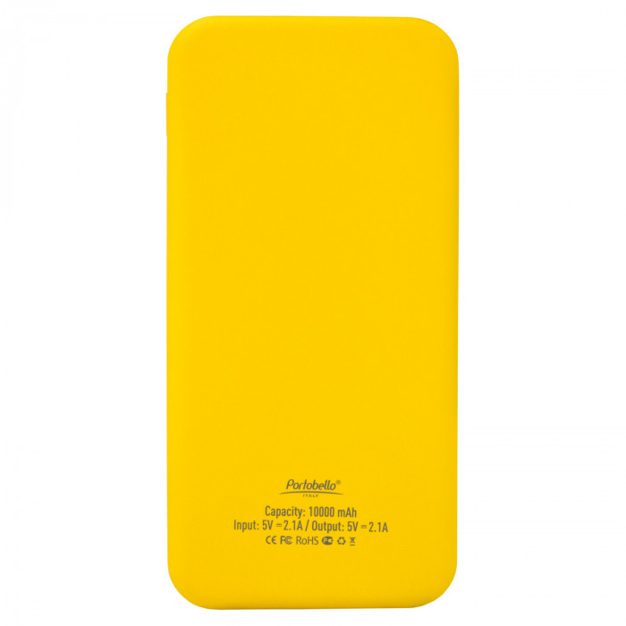 Внешний аккумулятор с подсветкой Luce Lemoni 10000 mAh, желтый
