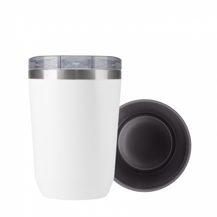 Термокружка вакуумная с керамическим покрытием Arctic, белый/серый