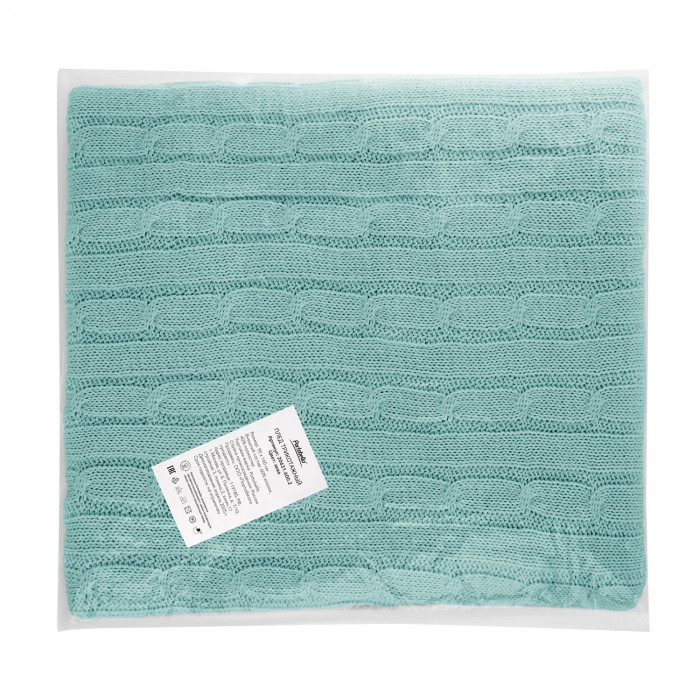 Плед Fado вязаный, аква (без подарочной коробки)