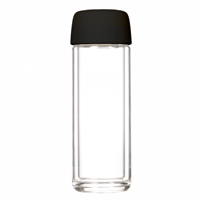 Бутылка стеклянная с двойными стенками Bianca, черная