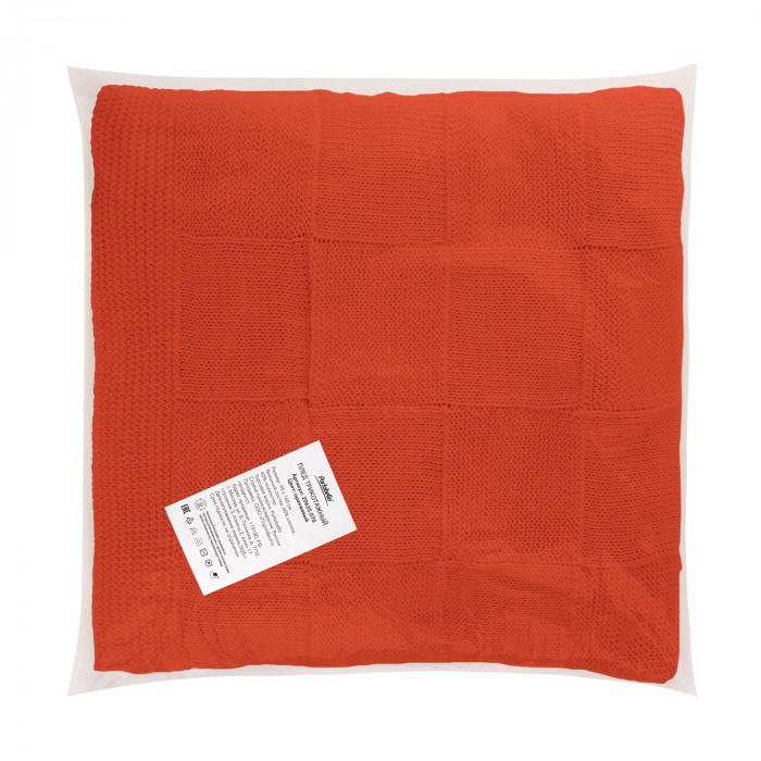 Плед Cella вязаный, оранжевый (без подарочной коробки)