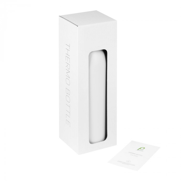 Термобутылка вакуумная герметичная Sorento, белая, зернистое покрытие