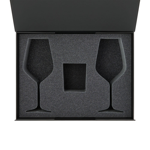 Ложемент под свечу Enigma + 2 бокала для вина в среднюю коробку-трансформер (арт. 695721)