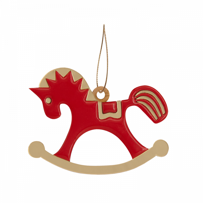 Ёлочная игрушка Лошадка (красный)