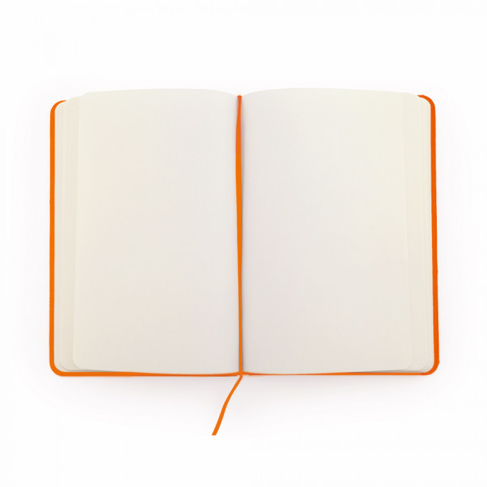 Блокнот A6 CORAL в твёрдом переплёте, ОРАНЖЕВЫЙ