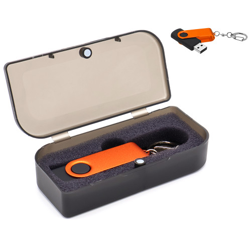 Флешка Twist Color 16 Гб в футляре, оранжевая