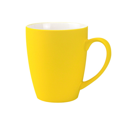 Кружка Elegante, софт-тач, 350мл, желтая-S