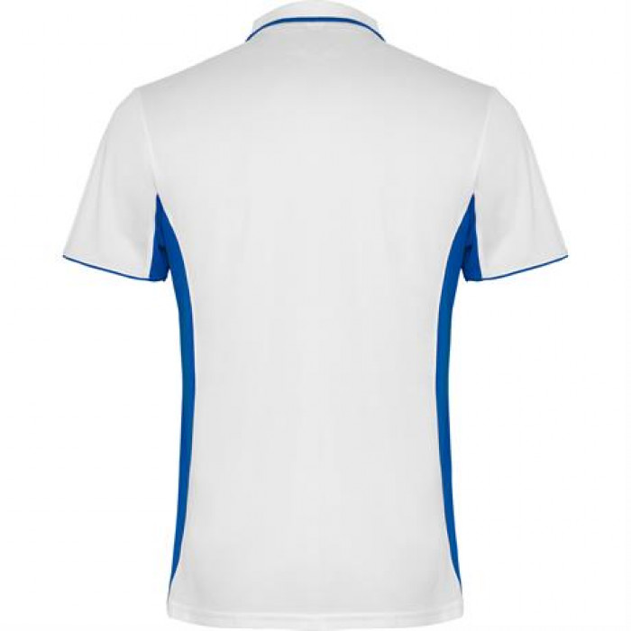 Спортивная футболка поло MONTMELO мужская, БЕЛЫЙ/КОРОЛЕВСКИЙ СИНИЙ 2XL