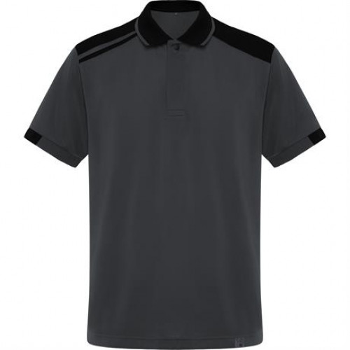 Футболка поло SAMURAI мужская, СВИНЦОВЫЙ/ЧЕРНЫЙ 2XL