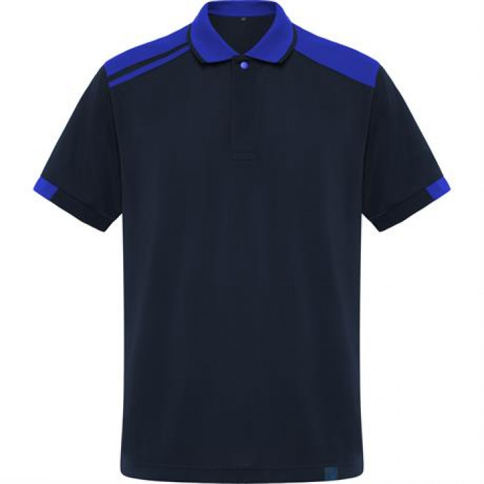 Футболка поло SAMURAI мужская, МОРСКОЙ СИНИЙ/КОРОЛЕВСКИЙ СИНИЙ 3XL