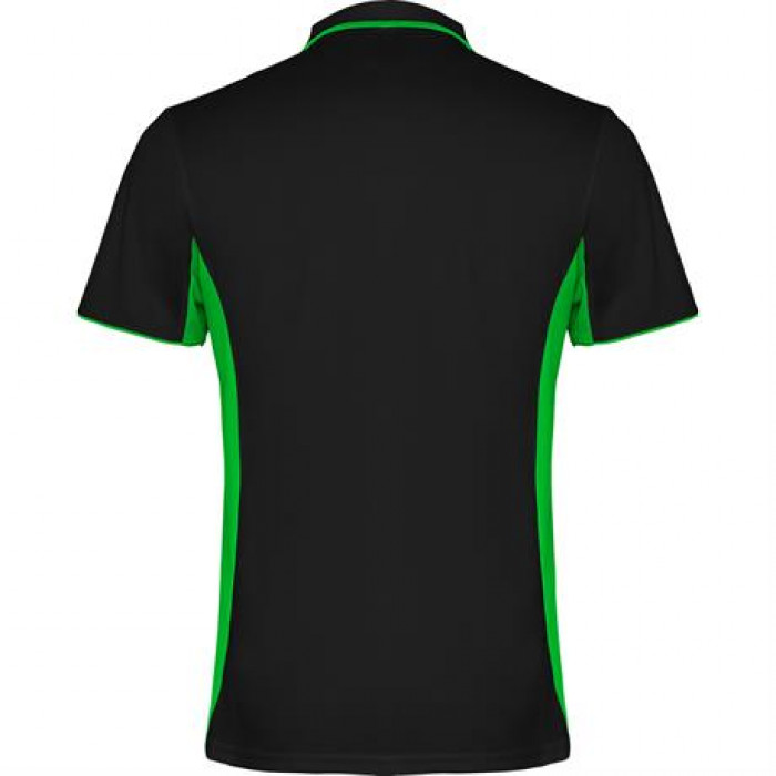 Спортивная футболка поло MONTMELO мужская, ЧЕРНЫЙ/ЛАЙМОВЫЙ 3XL