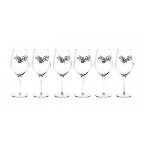 Комплект бокалов для красного вина 6 шт  UVA BLACK в подарочной упаковке