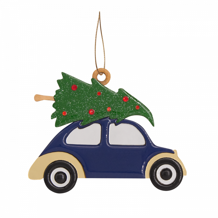 Ёлочная игрушка Машинка (синий)