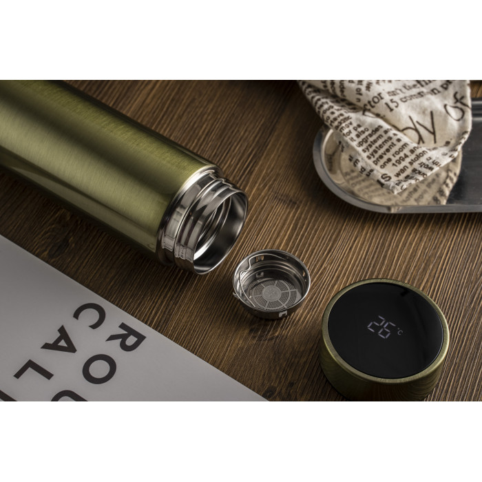 Термос Reactor металлик с датчиком температуры (хаки)