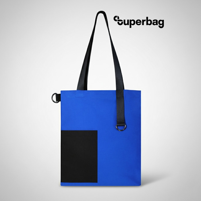 Шоппер Superbag Color (синий с чёрным)