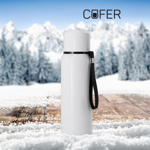 Термос S-travel New с датчиком температуры 600 мл. (белый)