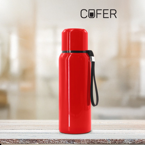 Термос S-travel с датчиком температуры 600 мл. (красный)