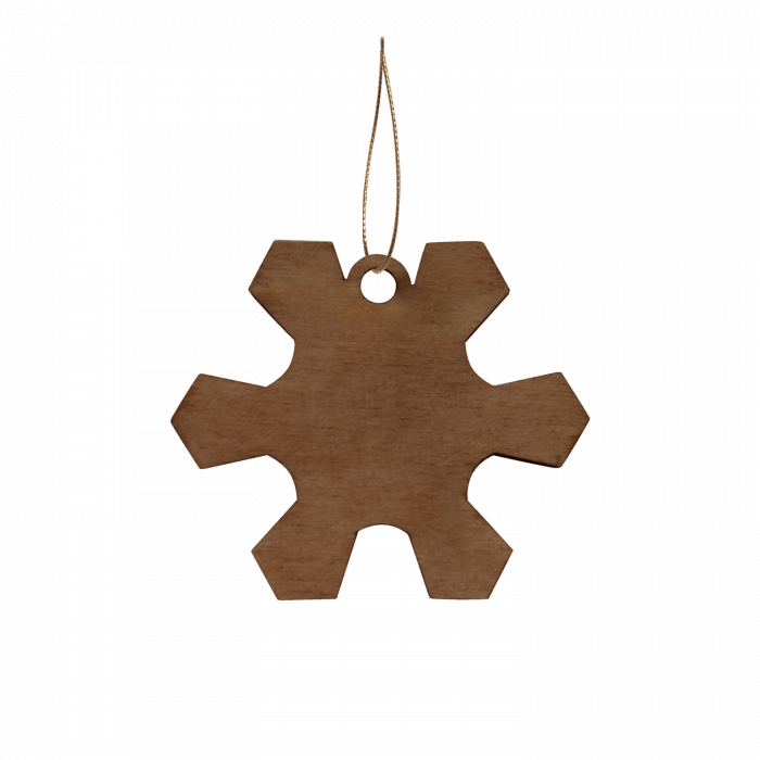 Ёлочная игрушка Снежинка (белый с золотым )