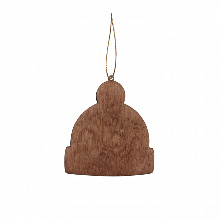 Ёлочная игрушка Шапочка (белый с золотым )