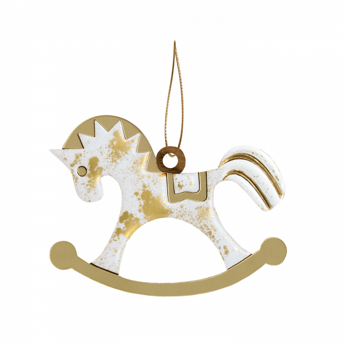 Ёлочная игрушка Лошадка (белый)