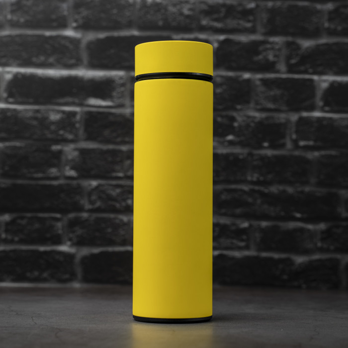 Термос Reactor софт-тач с датчиком температуры (желтый)