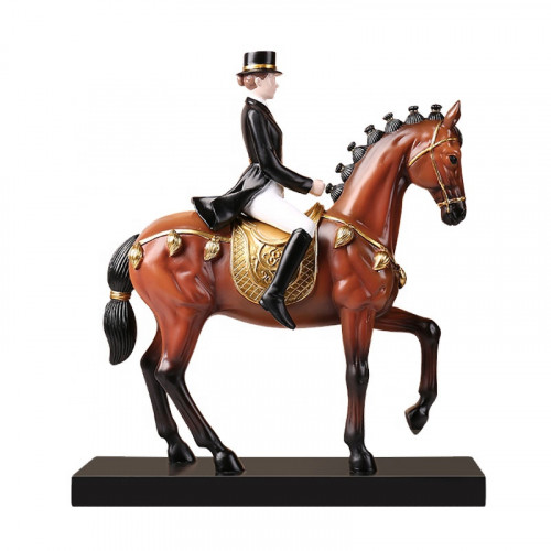 Статуэтка &quot;Наездница и лошадь&quot;, цвет коричневый