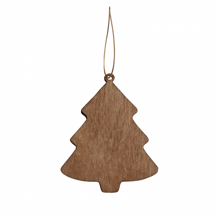 Ёлочная игрушка Ёлочка (белый с золотым )