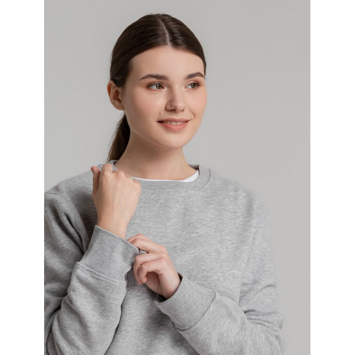 Свитшот унисекс King, серый меланж, размер XXL