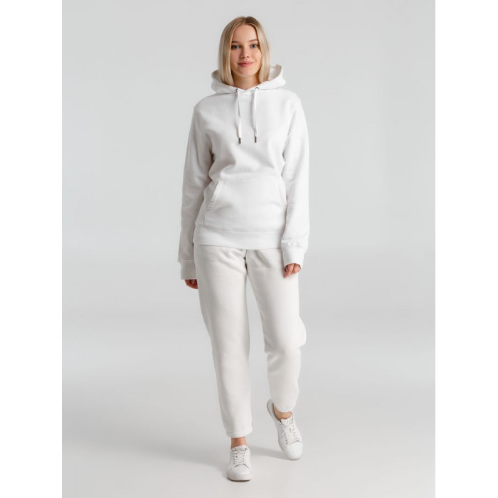 Толстовка с капюшоном унисекс King, белая