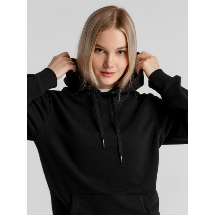 Толстовка с капюшоном унисекс King, черная, размер XXL