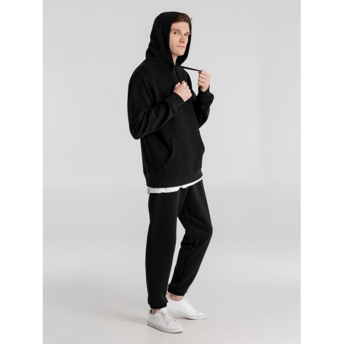 Толстовка с капюшоном унисекс King, черная, размер XXL