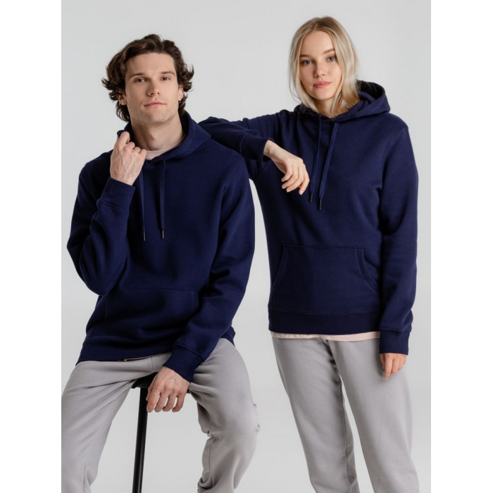 Толстовка с капюшоном унисекс King, темно-синяя, размер 4XL