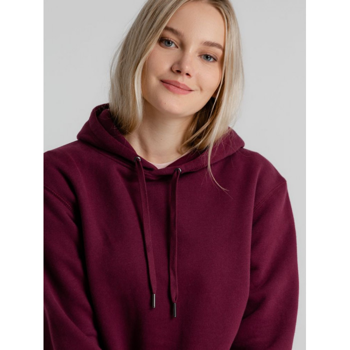 Толстовка с капюшоном унисекс King, бордовая, размер XS