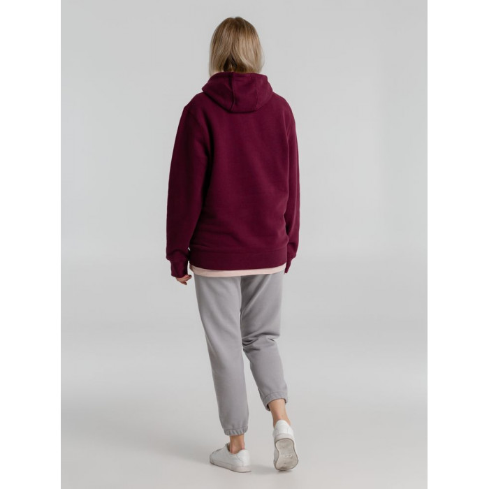 Толстовка с капюшоном унисекс King, бордовая, размер XS