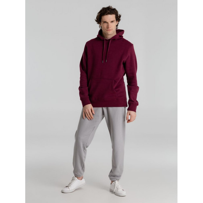 Толстовка с капюшоном унисекс King, бордовая, размер XS