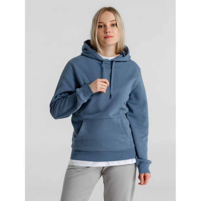 Толстовка с капюшоном унисекс King, серо-синяя, размер 3XL