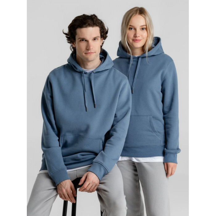 Толстовка с капюшоном унисекс King, серо-синяя, размер 3XL