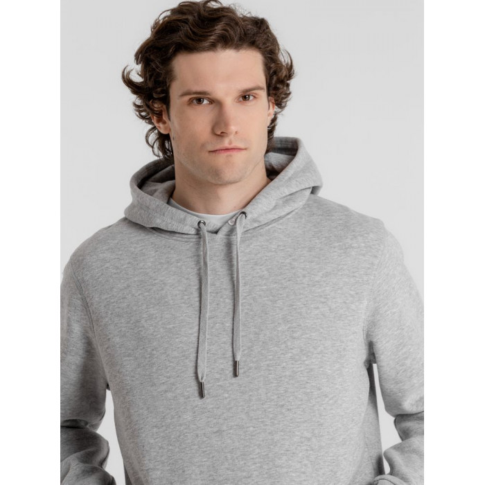 Толстовка с капюшоном унисекс King, серый меланж, размер 4XL